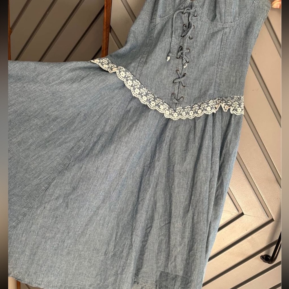 Pop 84 Light Blue Denim Dress - Large